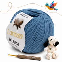 Lanoso Alara amigurumi fonal Acélkék - 961 -
