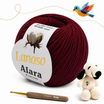 Lanoso Alara amigurumi fonal - Bordó - 957 -