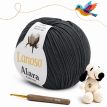 Lanoso Alara amigurumi fonal -Antracit szürke - 963