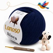 Lanoso Alara amigurumi fonal -Sötétkék - 958  -
