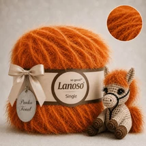 Lanoso Single szőrme-szempilla-fantázia fonal - 936 - Róka