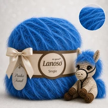 Lanoso Single szőrme-szempilla-fantázia fonal - 941 - Azúr Felhő