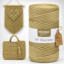 3 mm makramé fonal Mocha - Arany -