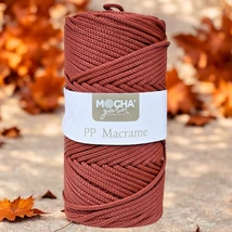 3 mm makramé fonal Mocha - Tégla -