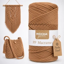 3 mm makramé fonal Tejeskávé színben - Mocha –