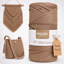 3 mm makramé fonal Teve színben - Mocha –