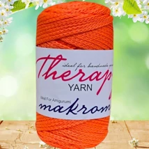 3 mm makramé fonal - Orange -