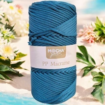 3 mm makramé fonal Petrol - Mocha -