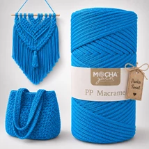 3 mm makramé fonal Türkizkék színű - Mocha -