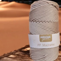 3 mm makramé fonal Mocha - Bézs -