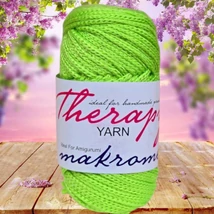 3 mm makramé fonal - Selyem topáz zöld -