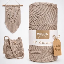3 mm makramé fonal Mocha - Krémbarna -