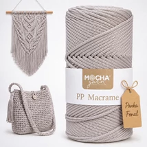 3 mm makramé fonal Mocha - Sötét bézs -
