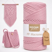 3 mm makramé fonal Mocha - Rózsakvarc -