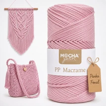 3 mm makramé fonal Mocha - Rózsakvarc -