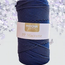 3 mm makramé fonal Mocha - Sötétkék -