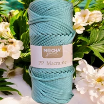 3 mm makramé fonal Mocha - Menta -