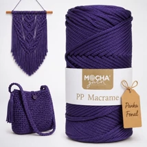 3 mm makramé fonal Szilvabor színű - Mocha -