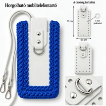 Horgolható mobiltelefontartó szett – Fehér