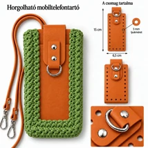 Horgolható mobiltelefontartó szett – Narancs