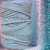 5 mm zsinórfonal - Menta-drapp melange -