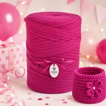 Pink party színű pólófonal