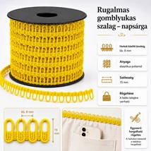 Rugalmas gomblyukas szalag - Napsárga -
