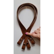 70 cm hosszú, érett barna színű patentos táskafül