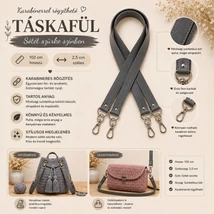 102 cm táskafül - sötétszürke -