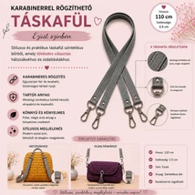 102 cm táskafül - ezüst -