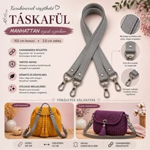 102 cm táskafül - Manhattan szürke -