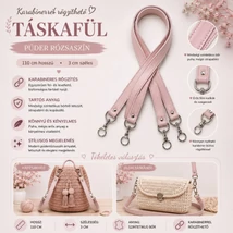102 cm táskafül - púder rózsaszín -