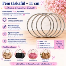 11 cm ezüst fém táskafül ( 1 pár )