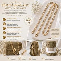 Fém táskalánc - arany - 130 cm hosszú