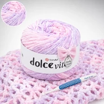 YarnArt Dolce Vita színátmenetes zsenília fonal - 3403 - Alkonycsók