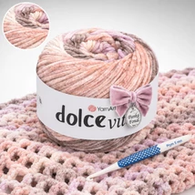 YarnArt Dolce Vita színátmenetes zsenília fonal - 3404 - Lombhullás
