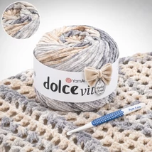 YarnArt Dolce Vita színátmenetes zsenília fonal - 3412 - Homokpergés