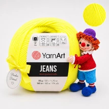 YarnArt Jeans amigurumi fonal - 58 - Neon sárga