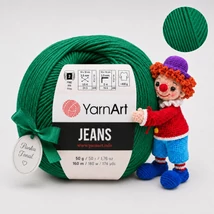 YarnArt Jeans amigurumi fonal - 52 - Gyémánt zöld