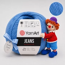 YarnArt Jeans amigurumi fonal - 17 Fajansz kék -