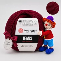 YarnArt Jeans amigurumi fonal - 66 Bordó -