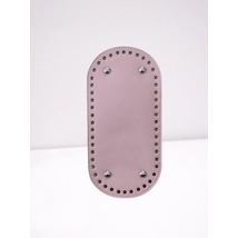 26 * 12 cm bőr ovális táska alja, 6 mm lyukmérettel, púder rózsaszín