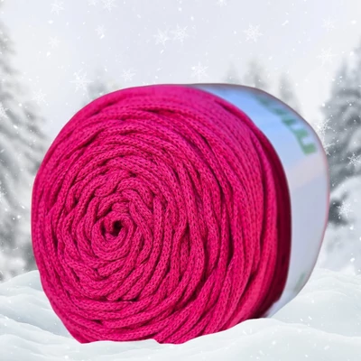 4 mm makramé - zsinórfonal - magenta –