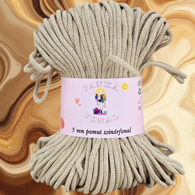 5 mm zsinórfonal Cappuccino színben - Panka -
