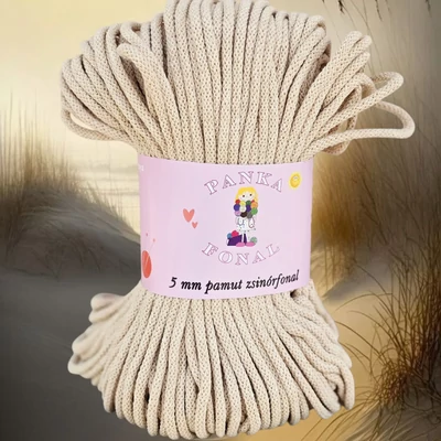 5 mm zsinórfonal Bahama bézs - Panka -