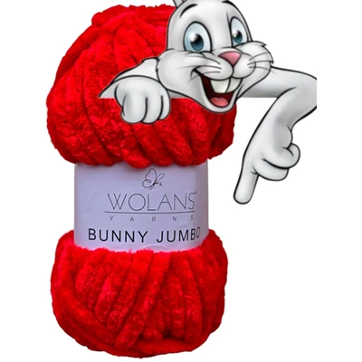 Bunny Home Jumbo plüssfonal, zsenília fonal - Piros - 200-08
