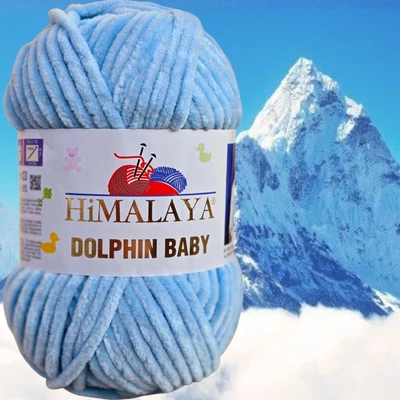 Himalaya Dolphin Baby zsenília, plüss fonal - 80306 - Babakék