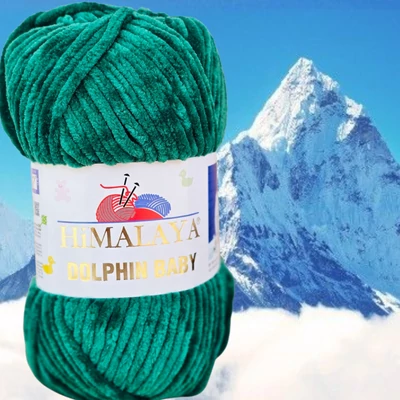 Himalaya Dolphin Baby zsenília, plüss fonal - 80331 - Smaragdzöld
