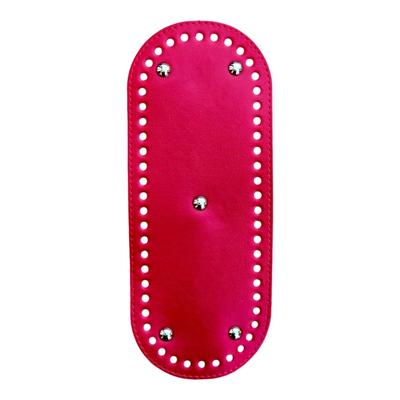 30 x 12 cm bőr ovális táska alj -drapp -