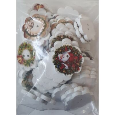 Lóhere festett karácsonyi gombok, 50 db / csomag